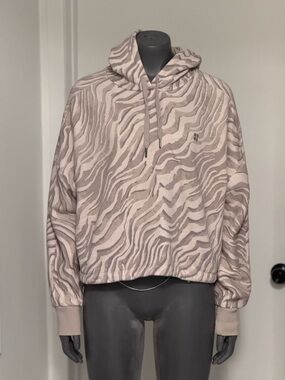 Sweaty Betty Zebra Print Cropped Hoodie